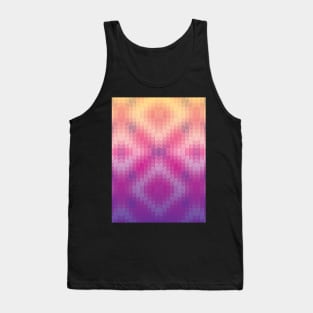 Ombre Sunset Geometric Pattern Tank Top